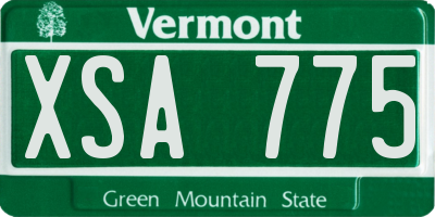 VT license plate XSA775