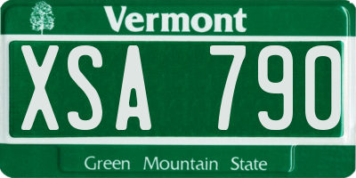 VT license plate XSA790