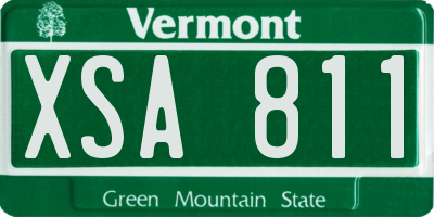 VT license plate XSA811