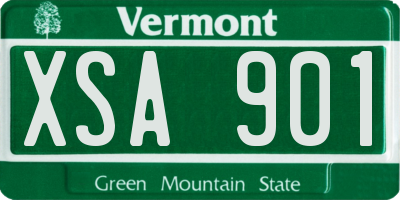 VT license plate XSA901