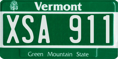 VT license plate XSA911