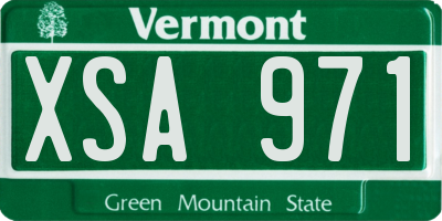VT license plate XSA971