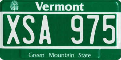 VT license plate XSA975