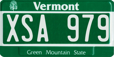 VT license plate XSA979