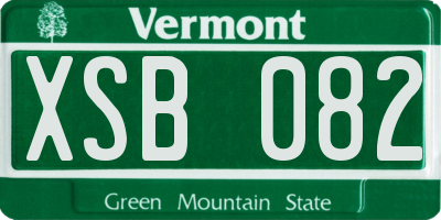 VT license plate XSB082