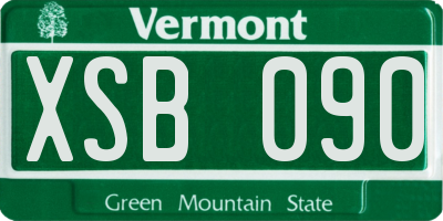 VT license plate XSB090