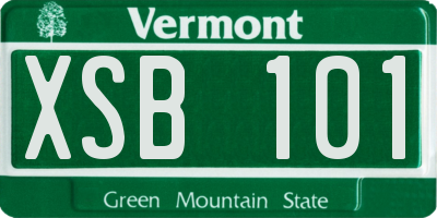 VT license plate XSB101