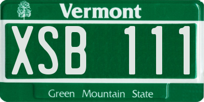 VT license plate XSB111
