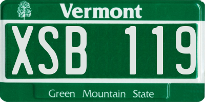 VT license plate XSB119