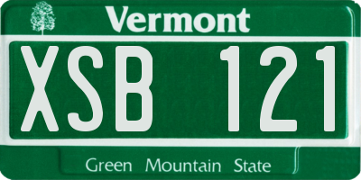 VT license plate XSB121