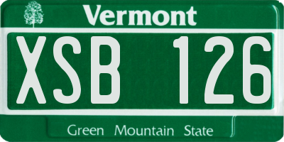 VT license plate XSB126