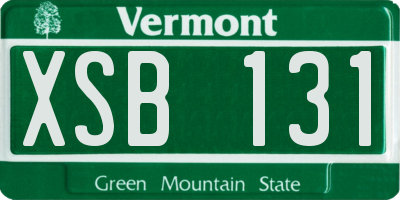 VT license plate XSB131