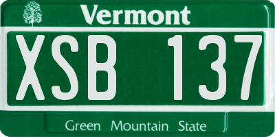 VT license plate XSB137