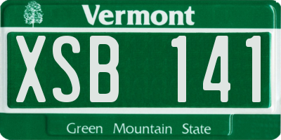 VT license plate XSB141
