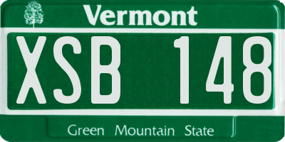 VT license plate XSB148