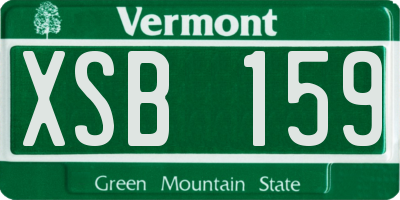 VT license plate XSB159