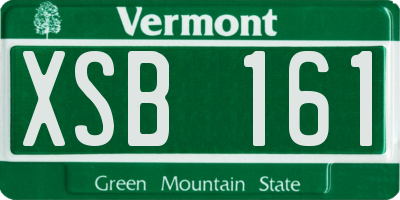 VT license plate XSB161