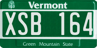 VT license plate XSB164