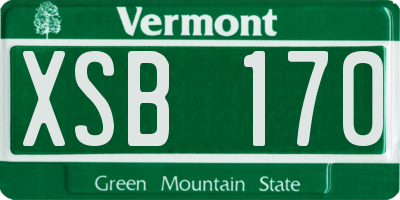 VT license plate XSB170