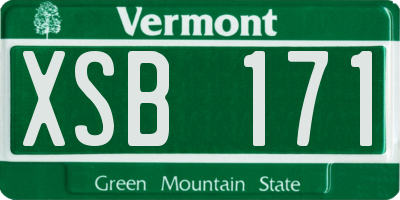 VT license plate XSB171
