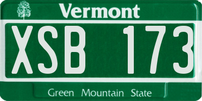 VT license plate XSB173