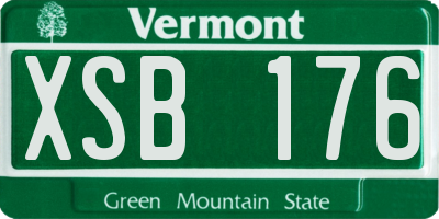 VT license plate XSB176