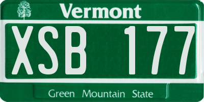 VT license plate XSB177