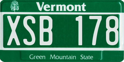 VT license plate XSB178