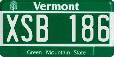 VT license plate XSB186