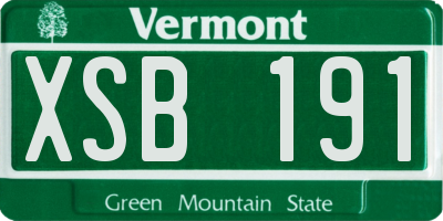VT license plate XSB191