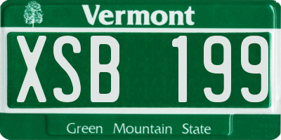 VT license plate XSB199