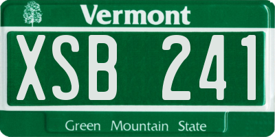 VT license plate XSB241