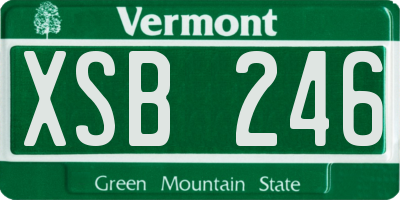 VT license plate XSB246