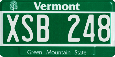 VT license plate XSB248