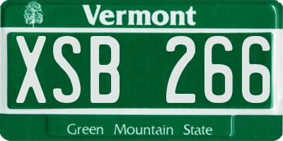 VT license plate XSB266