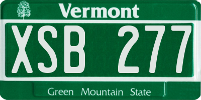 VT license plate XSB277