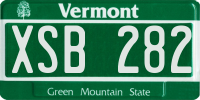 VT license plate XSB282