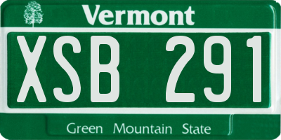 VT license plate XSB291