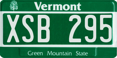 VT license plate XSB295