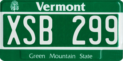VT license plate XSB299