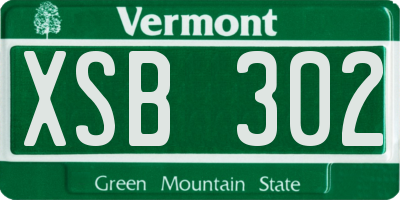 VT license plate XSB302