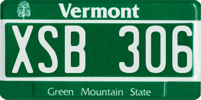 VT license plate XSB306
