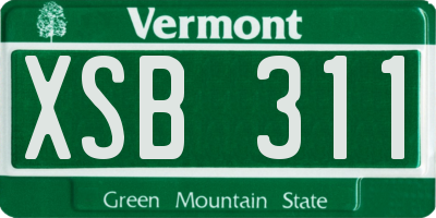 VT license plate XSB311