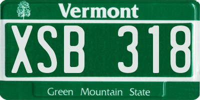 VT license plate XSB318