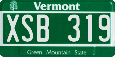 VT license plate XSB319