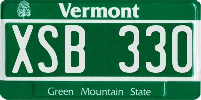 VT license plate XSB330