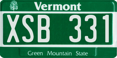 VT license plate XSB331