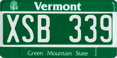 VT license plate XSB339