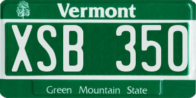 VT license plate XSB350