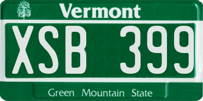 VT license plate XSB399